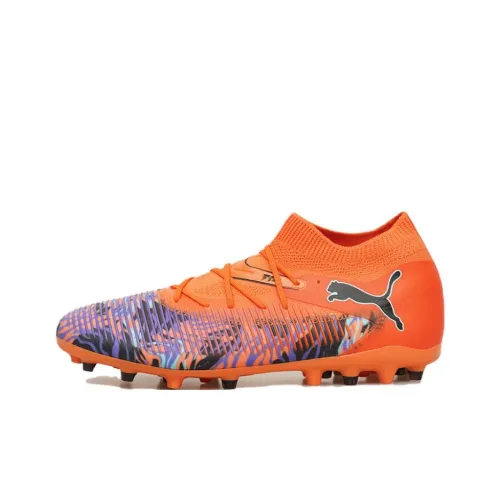 PUMA FUTURE 8 MG Rubber Short Studs Artificial Ground Wear Resistant Coverage Soccer Shoes Men's Orange Black