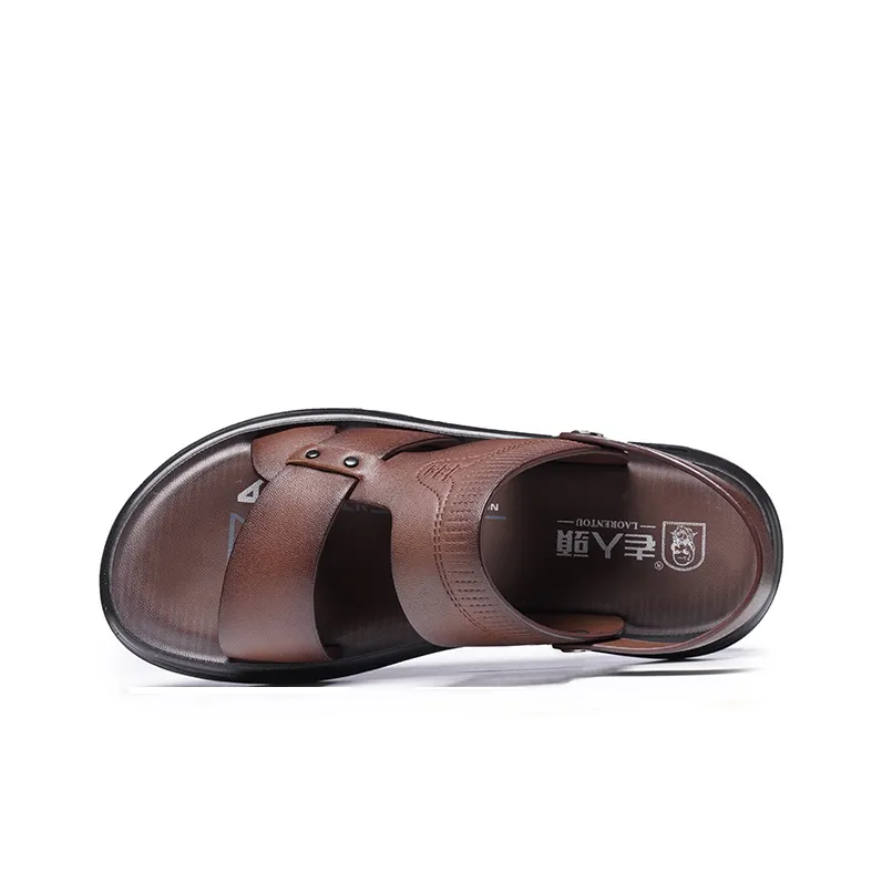 LAORENTOU Beach Sandals Men Black-6