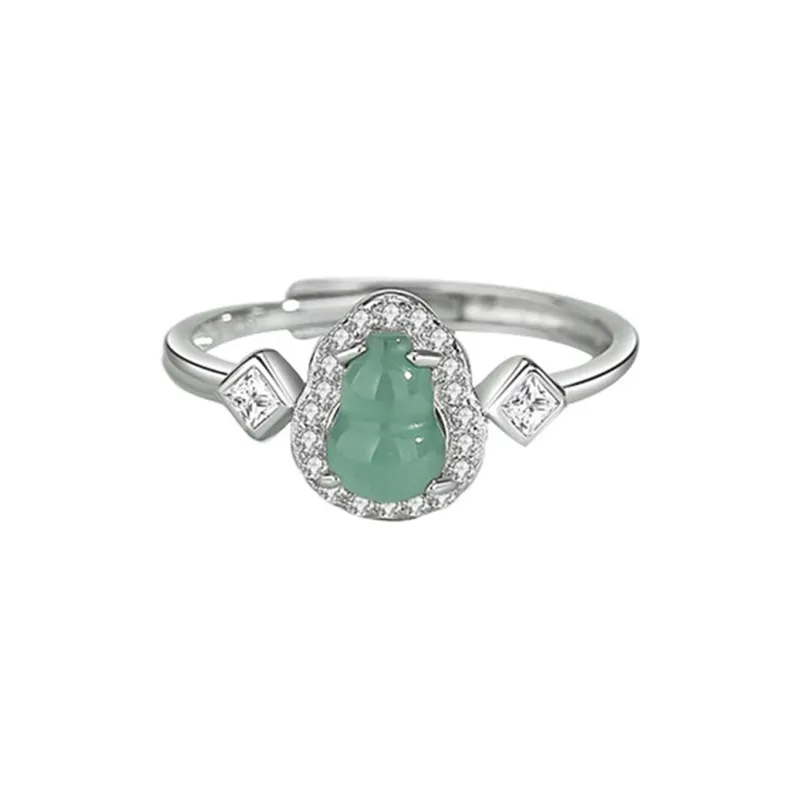 PUTUOSHANWENCHUANG Glutinous Jade Jadeite Rings Women's-0