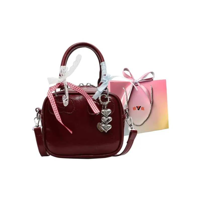 Yalu PU One Shoulder Handbags Women's Black/Pink/Ecru/Red/Blue-21