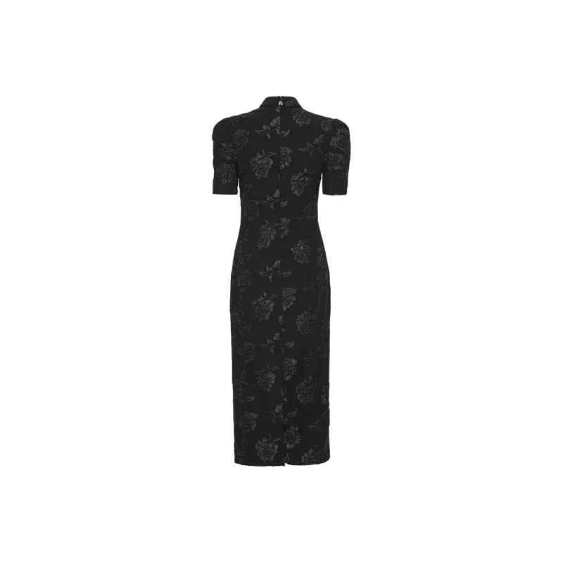 Rotate Jacquard Midi Dress-1