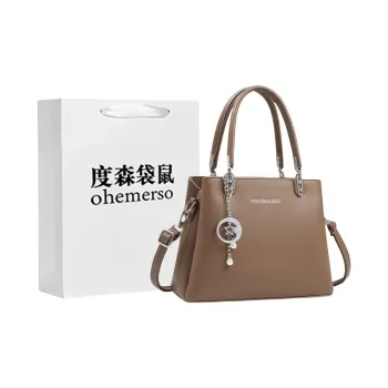 Dusen Kangaroo PU Handbag, Crossbody Bag, Shoulder Bag Regular Women's Ecru/Apricot/Black/Khaki