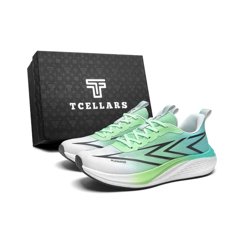 TCELLARS Cushioning Wear Resistant Breathable Height Increasing Rebound Low Top Running Shoes Unisex-36