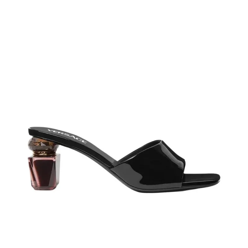 VERSACE Slide Slippers 7cm Women's Black-1