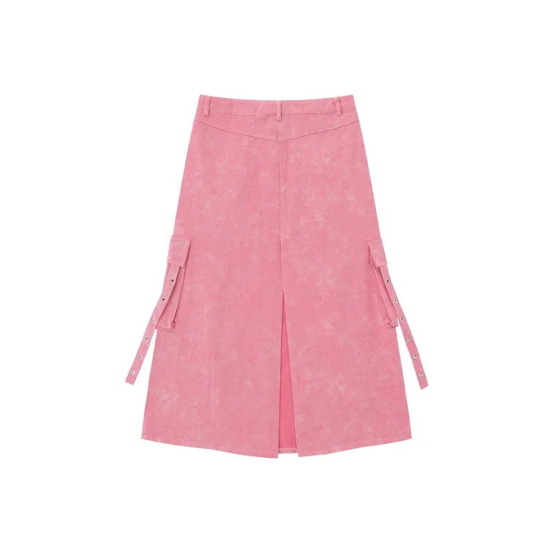 YUZHAOLIN Denim Long Skirt Unisex-1