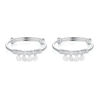 7℃ 999 Fine Silver Bangles Unisex