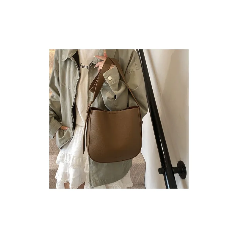 BRINCH PU Shoulder Bag Regular Women's Coffee/Black/Brown-7