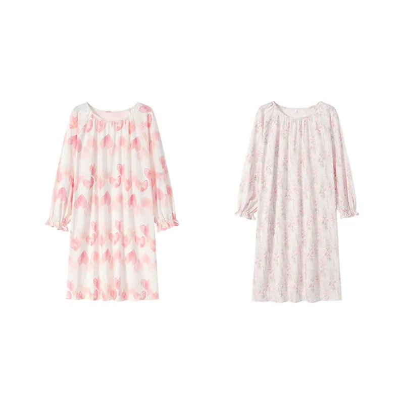 Herbal Primer Nightgown Women's Combo Set-39