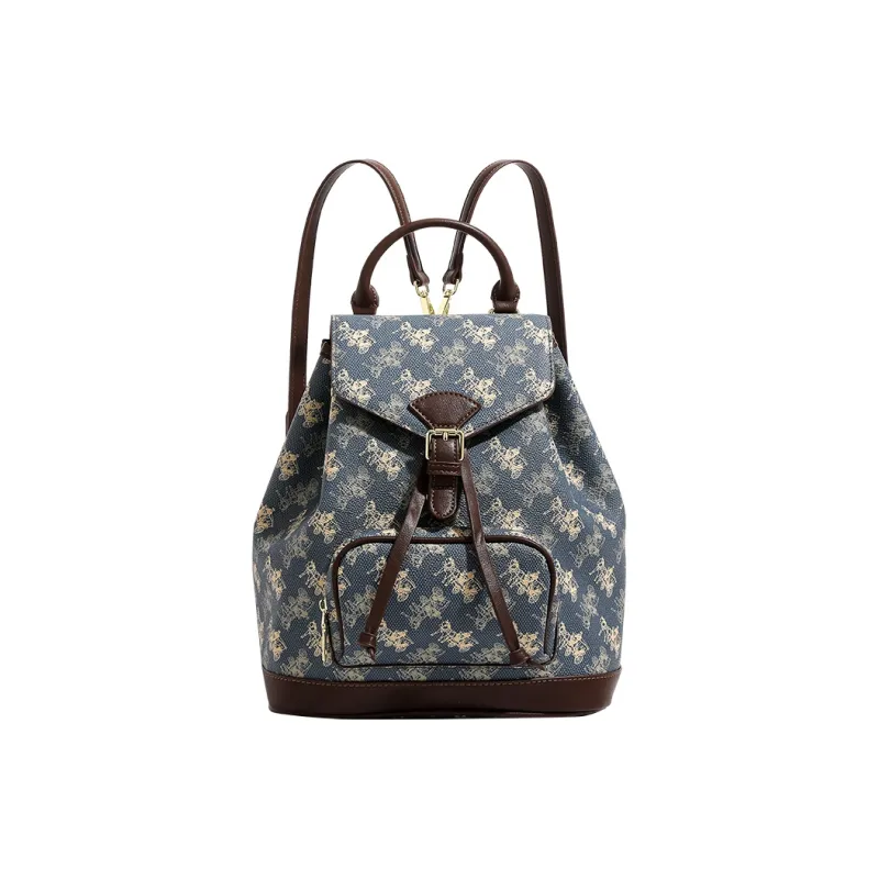TTaG．baG PVC Backpack Regular Women's Blue-0