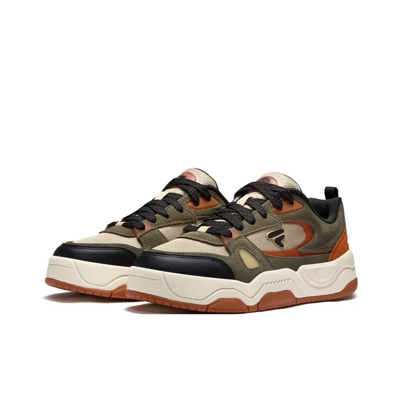 FILA FUSION BANK II Low Top Skateboard Shoes Men's Light Brown-1