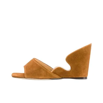 By Far Greta Suede Wedge Sandals Women's
