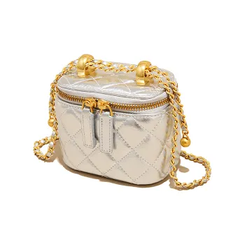 BEMIX PETS Cow Leather Crossbody Bag Women's Silver
