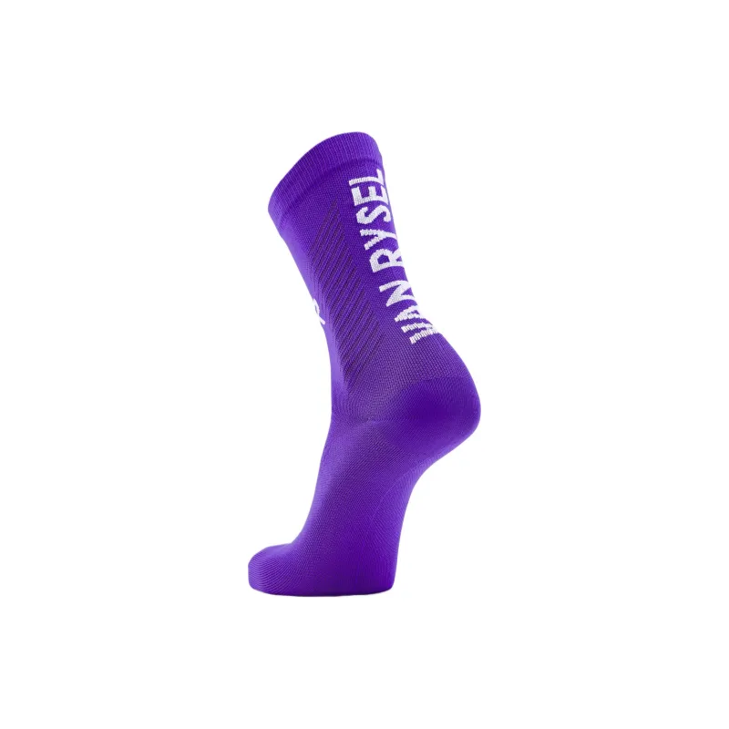 DECATHLON Cycling Socks Unisex 1 Pack Bright Purple Snow-4