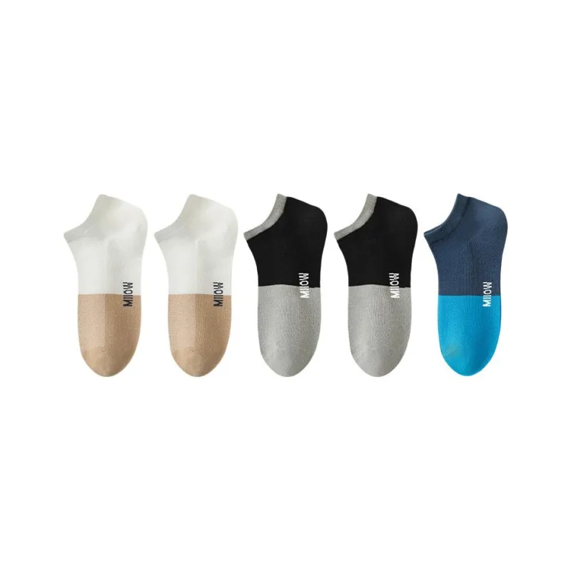 MIIOW No Show Socks Men's 5 Pack-24