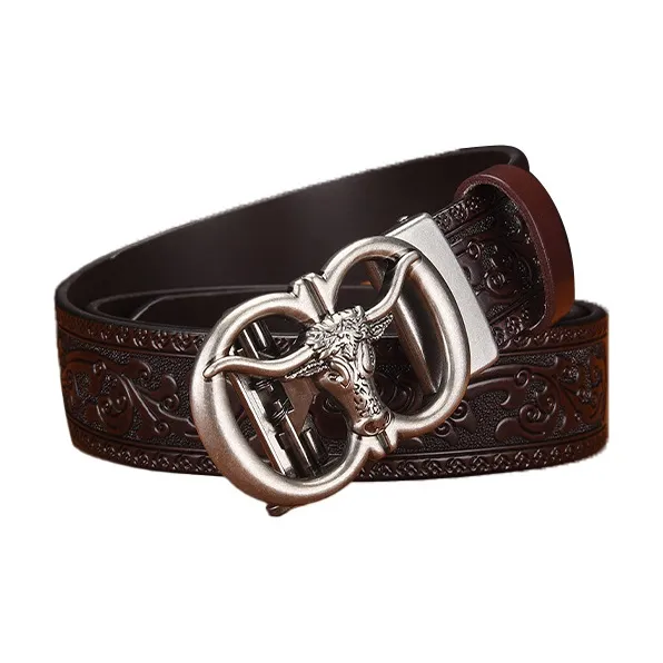 JKEM Cow Split Leather Belts Men's 3.5cm-11