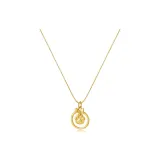Circular Ring Cat Paw Necklace