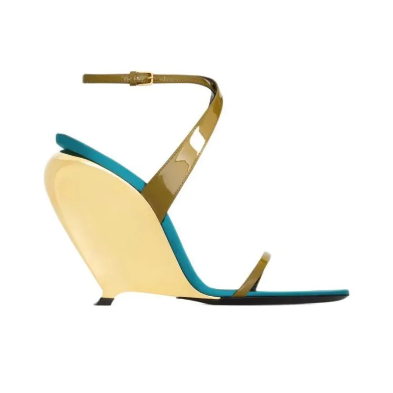 SAINT LAURENT Tallulah One Strap Sandals 11cm Women's Green-1