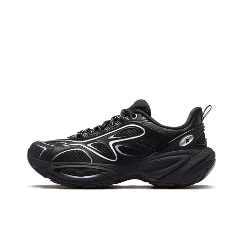 FILA FUSION BUZZARD II Meteorite Shoes 2nd Generation Low Top Casual Shoes Women's Black Silver