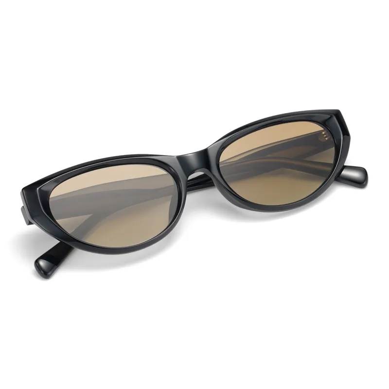 ZIPPO Plate Frame Cat Eye Sunglasses Unisex Black Frame-1