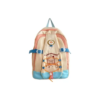 URBAN FOREST Nylon Backpack Regular Unisex White & Pink Blue/White & Yellow Blue/White & Yellow Green Black