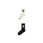 [2 Pack]Embroidery Anti-Pilling White+Black