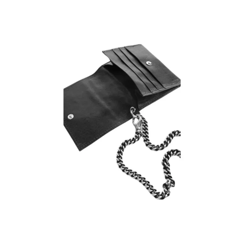 Ann Demeulemeester Cow Leather Wallet Trumpets Unisex Black-2