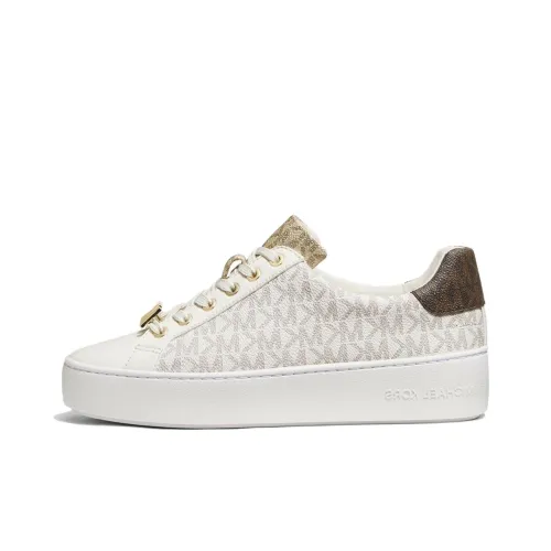 MICHAEL KORS Low Top Skateboard Shoes Women's Ecru