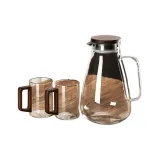 [Walnut Wood Lid]Dudu Pot 2200ML+Walnut Wood Handle Cup 2 Pack