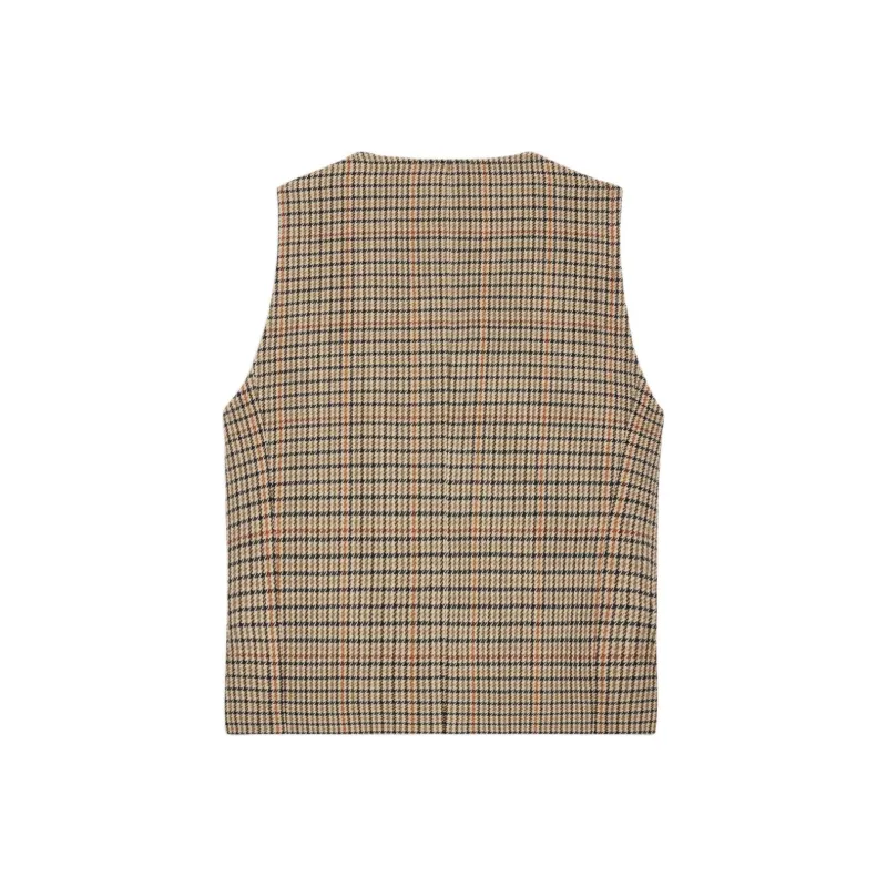 CELINE Double breasted Vest In Houndstooth Wool-1