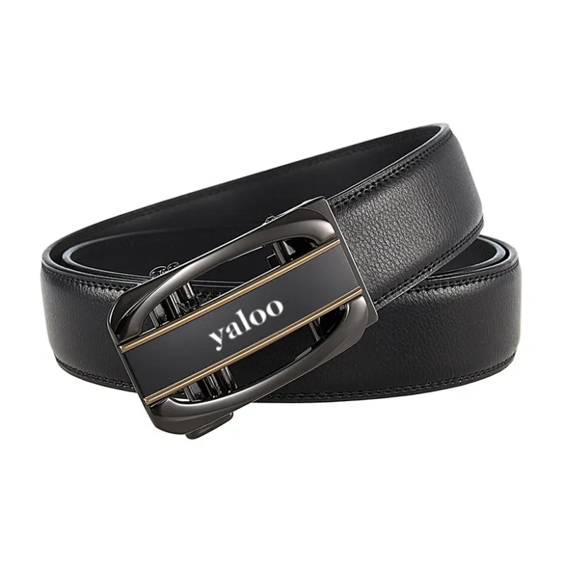 Yalu Cow Split Leather Belts Men's Width 3.5cm-1