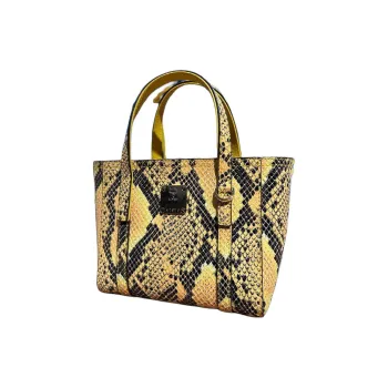 MCM Leather Tote Bag Shopping Bag Shoulder Bag Crossbody Bag Handbag Mini Women's Gold