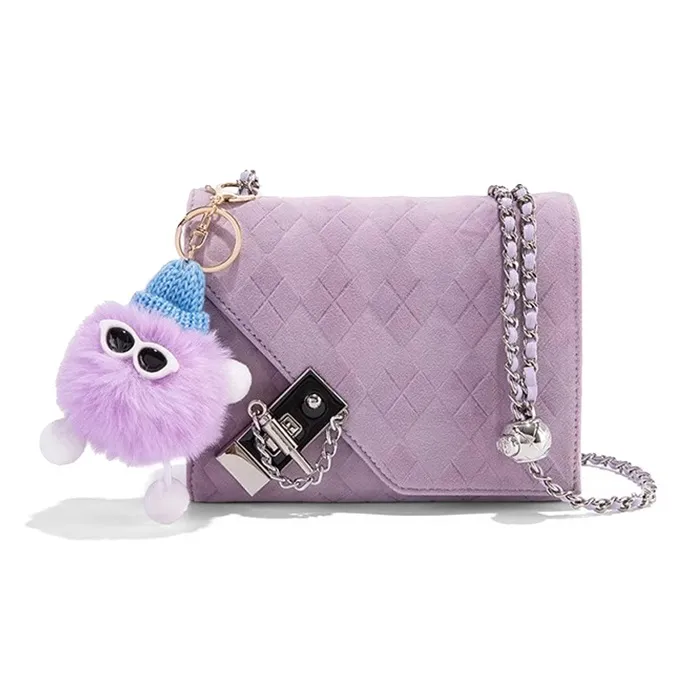 CLEVER& KETCH PU Small Square Bag Shoulder Bag Regular Women's Purple/Green-0