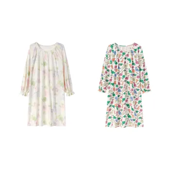 Herbal Primer Nightgown Women's Combo Set
