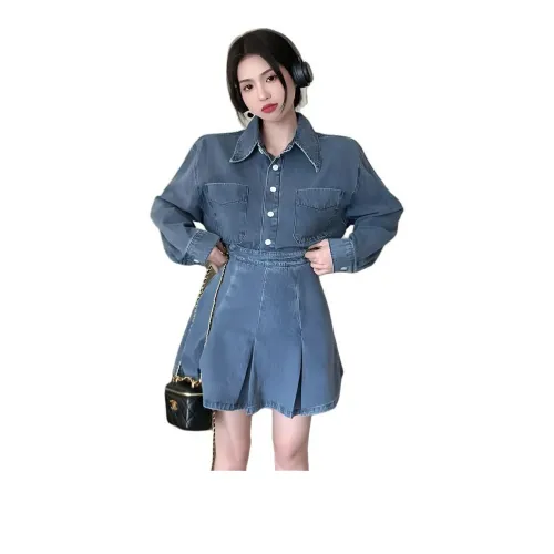 Icicofficial Skirt Set Women's Blue