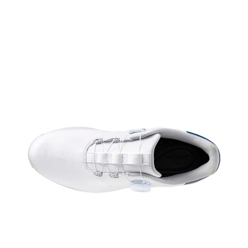 Mizuno Anti Slip Wear Resistant Low Top Golf Shoes Men's White Blue-2