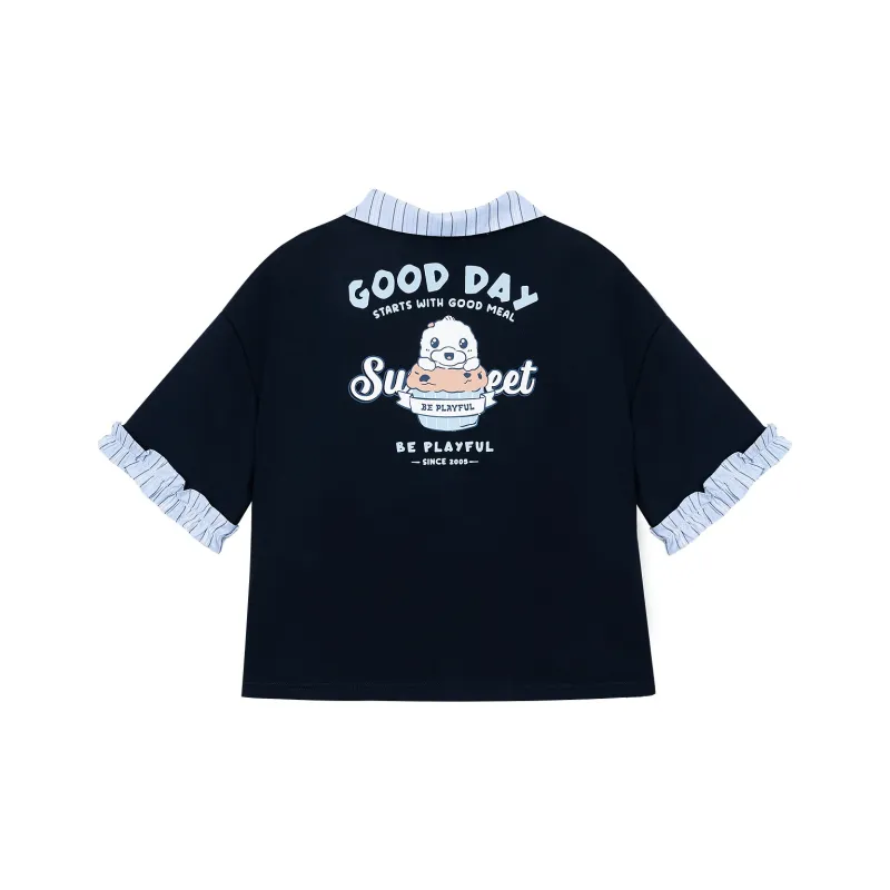 B.Duck Polo Shirt Women's Navy Blue-1