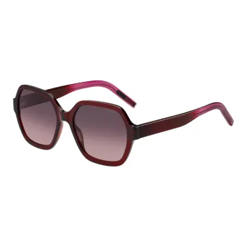 HUGO BOSS Irregular Shape Sunglasses Women's Red Brown