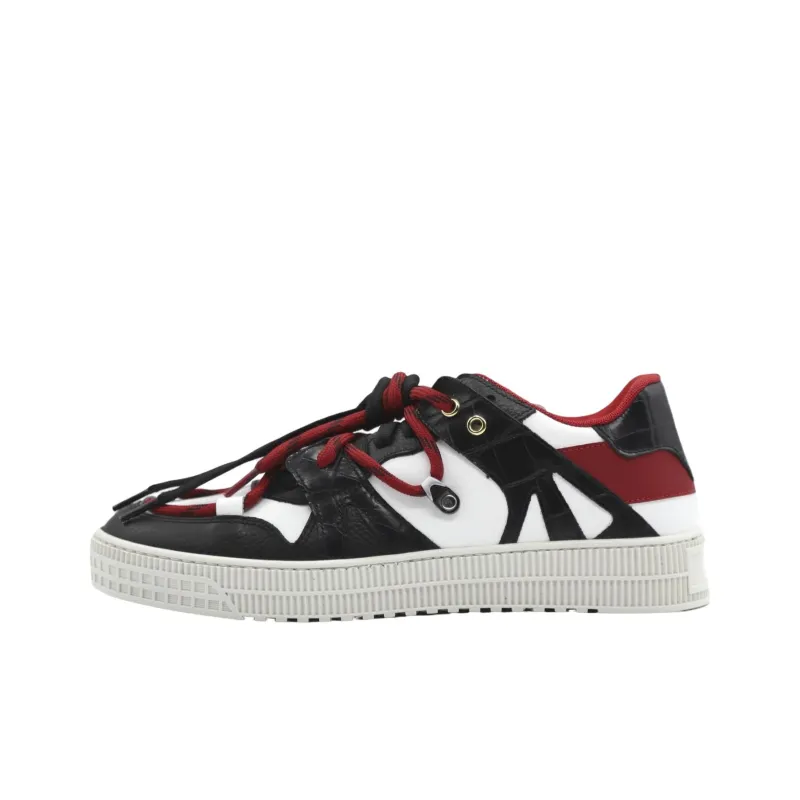 Giuliano Galiano Jeson Low-Top Skateboard Shoes Men's Black Red & Multicolor-0