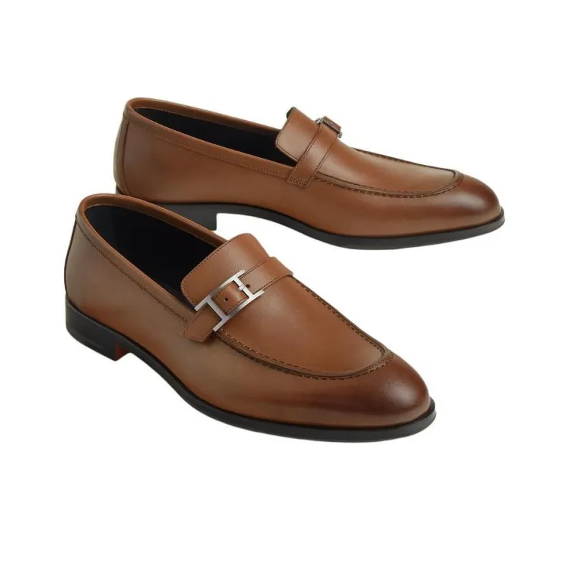 HERMES Monterey Casual Shoes Men's Brown-2