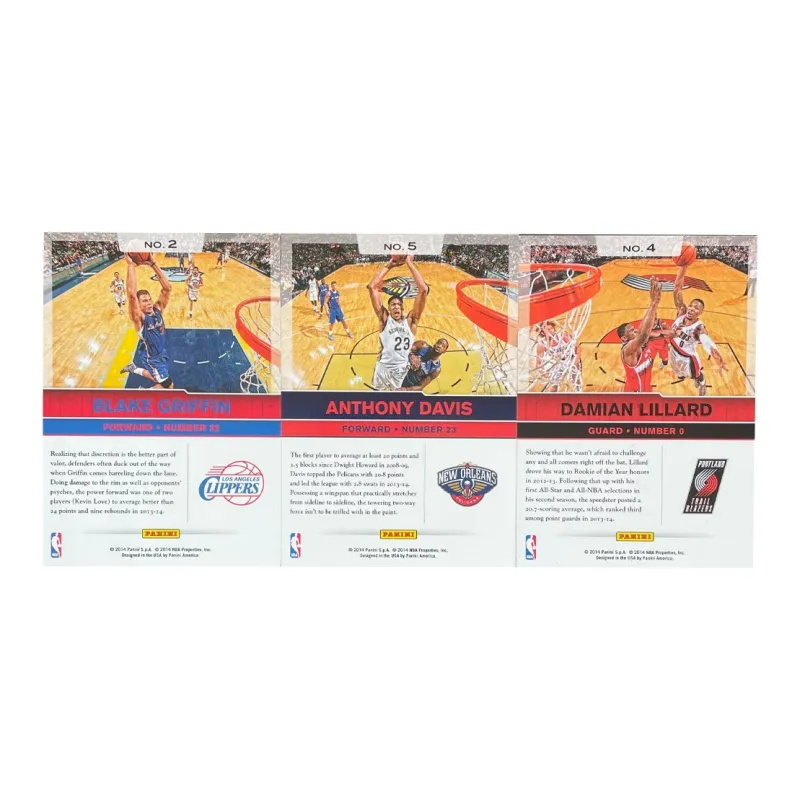 PANINI 2014 Griffin+Lillard+Davis Slam Dunk Special Card, Player Card, Card Product Access Sports Cards 3 Pcs-1