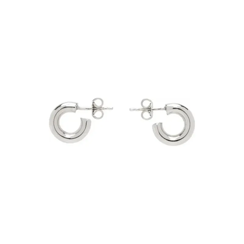 Lemaire 925 Sterling Silver Earrings Men's Silver-1