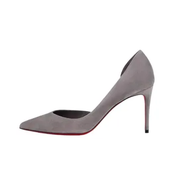 CL LUBOTING Iriza Slim Heel High Heels 8.5cm Women's Gray