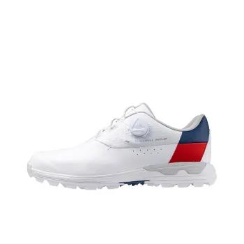 Mizuno Anti Slip Wear Resistant Low Top Golf Shoes Men's White Blue
