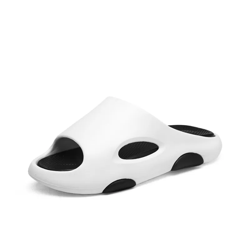 PLAY COBBLER Rubber Sole Cut Out Slip Resistant Abrasion Resistant Massage Slide Slippers Men's-10
