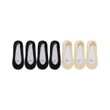 [7 Pack[Ultra-Invisible, Slip-Resistant]4 Pairs Black 3 Pack Skin]