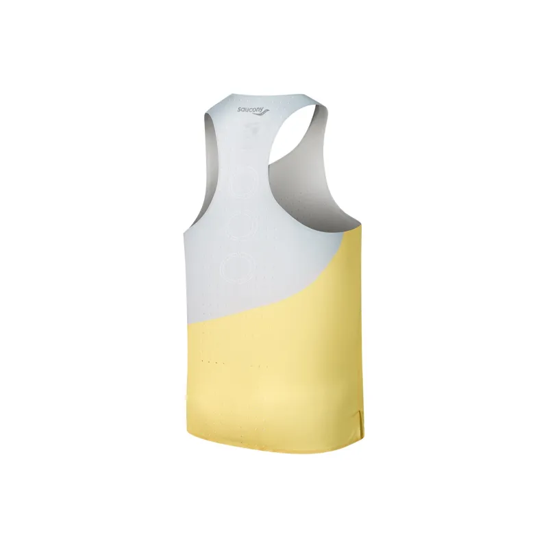 Saucony Tank Tops Unisex Orange Yellow & Premium Gray Print-1