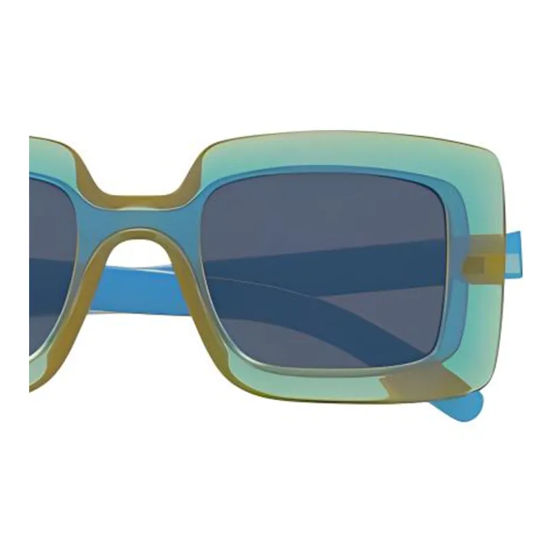 GUCCI Injection Molded Plastic Square Sunglasses Women's Blue-2