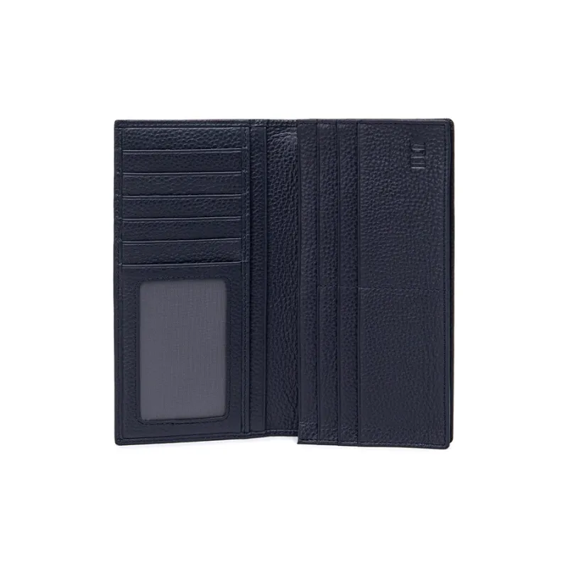 HLA Cow Leather Wallet With Money Clip And Leather Clip Regular Unisex Black-15