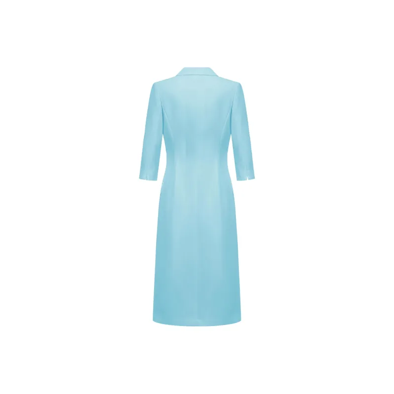 ONE SHALLOW Long Sleeved Dresses Women's Blue-1