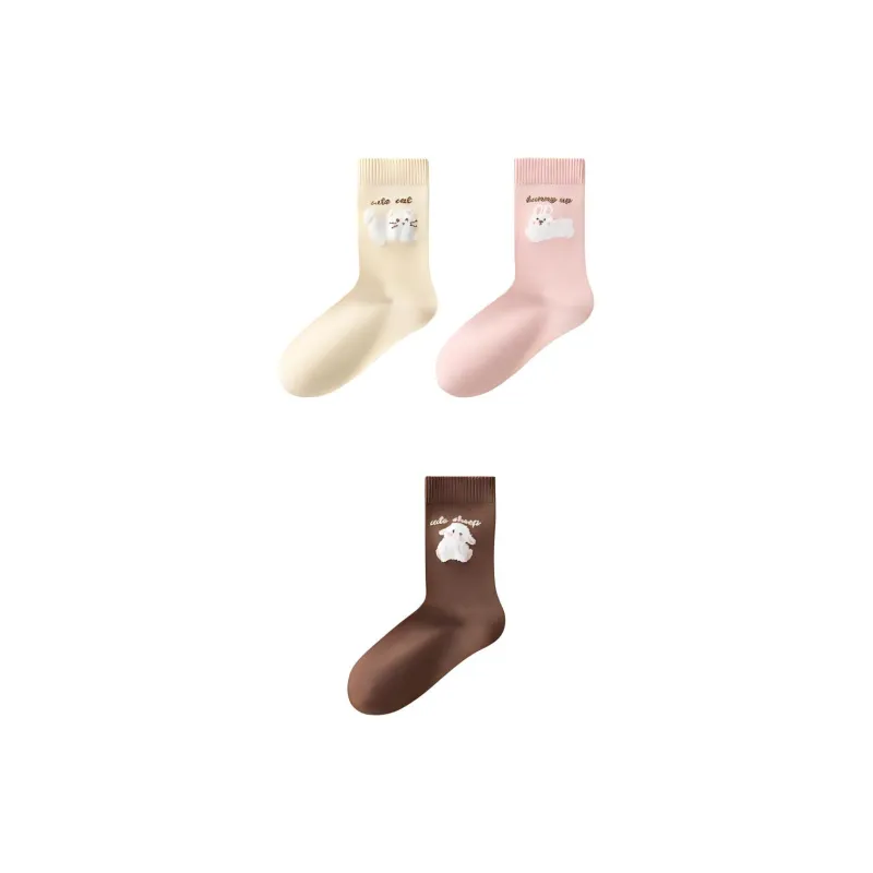 Temooues Mid Calf Socks Women's Combo Set-12